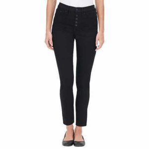 Calvin Klein Women's High Rise Exposed Button Jean